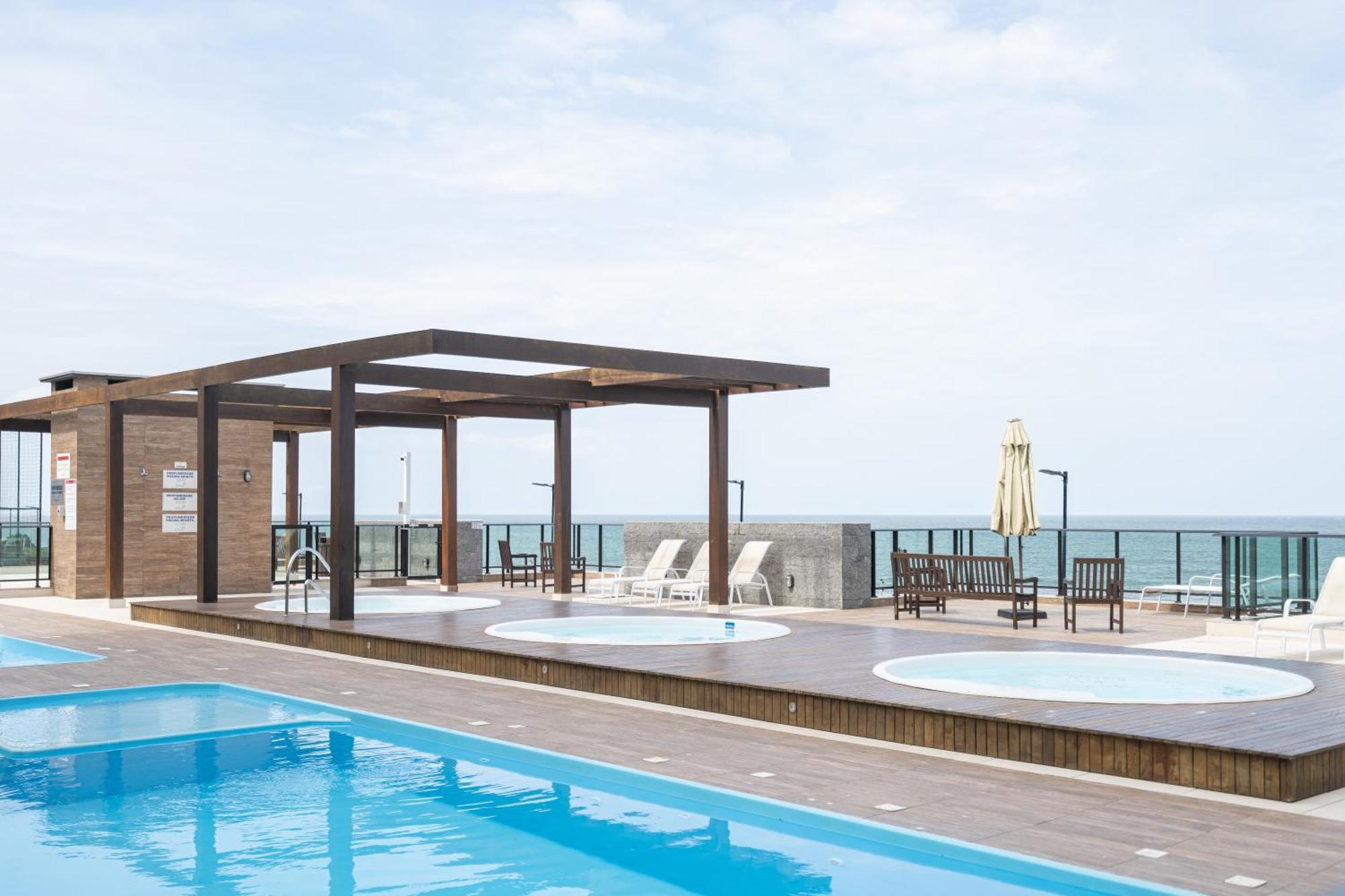 Aptos Completos Com Vista Mar Pe Na Areia Em Barra Velha Em Condominio Resort Com Spa, Piscina, Quadra De Futebol, Sala De Jogos, Brinquedoteca, Complexo Com Diversos Comercios Dış mekan fotoğraf